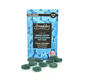 Blue Raspberry Fruit Chews - 250 mg THC - OK 60.00 g