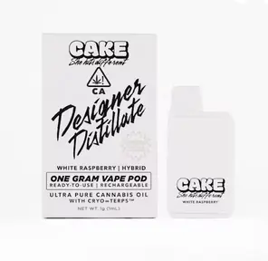 Cake - White Raspberry Designer Distillate Disposable Vape 1.25g