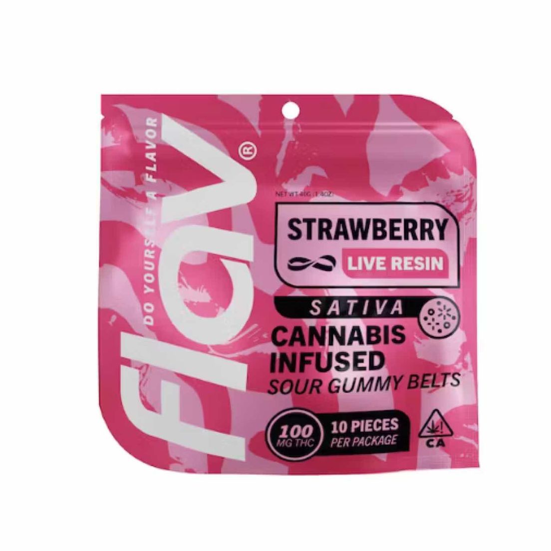 Flav - Belt - Strawberry - Live Resin - 100mg 40g