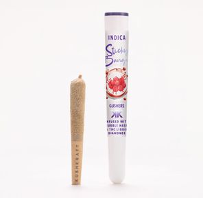 1 x 0.5g Infused Sticky Banger Pre-Roll Indica Gushers by KushKraft
