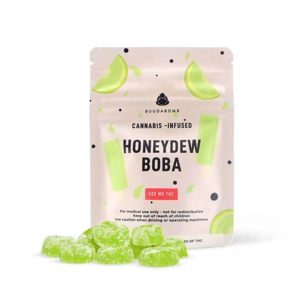 BUUDABOMB HONEYDEW BOBA GUMMIES 500mg