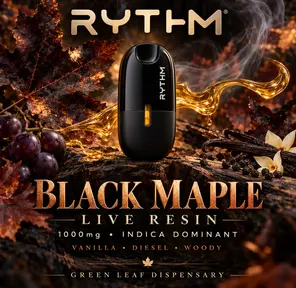 Black Maple Pen (Live Resin) 1000mg - Rythm (Indica Dominant)
