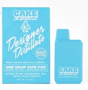 Cake - Wild Cherry Zkittlez Designer Distillate Disposable Vape 1.25g