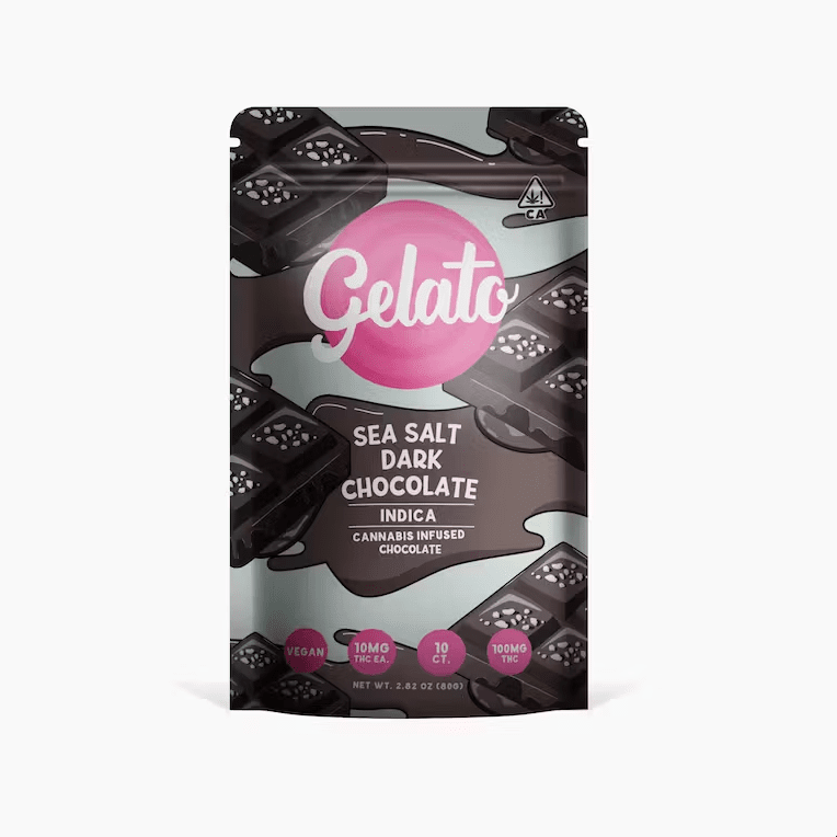 Gelato Chocolate Bar Sea Salt Dark Chocolate 100mg