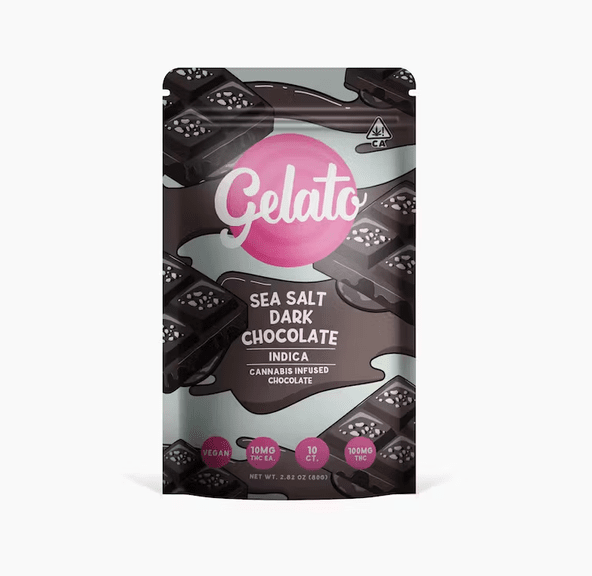 Gelato Chocolate Bar Sea Salt Dark Chocolate 100mg