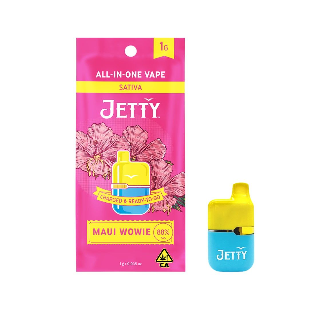 Jetty AIO High THC Mini Tank Maui Wowie 1g