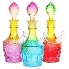 Bong - 12" Vintage Crystal Decanter Ombre Glass