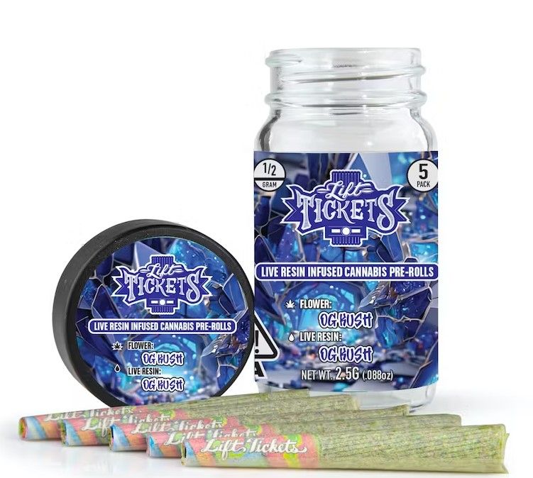 Lift Tickets - Brilliance - OG Kush x OG Kush (38.2% Indica) - .5g Pre-Roll x 5-Pack