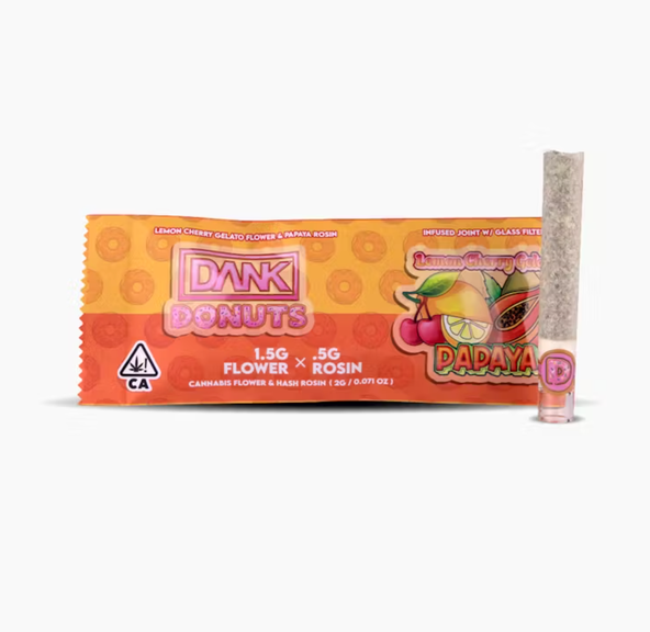 Dank Donuts Lemon Cherry Gelato x Papaya - Rosin Hole Joint