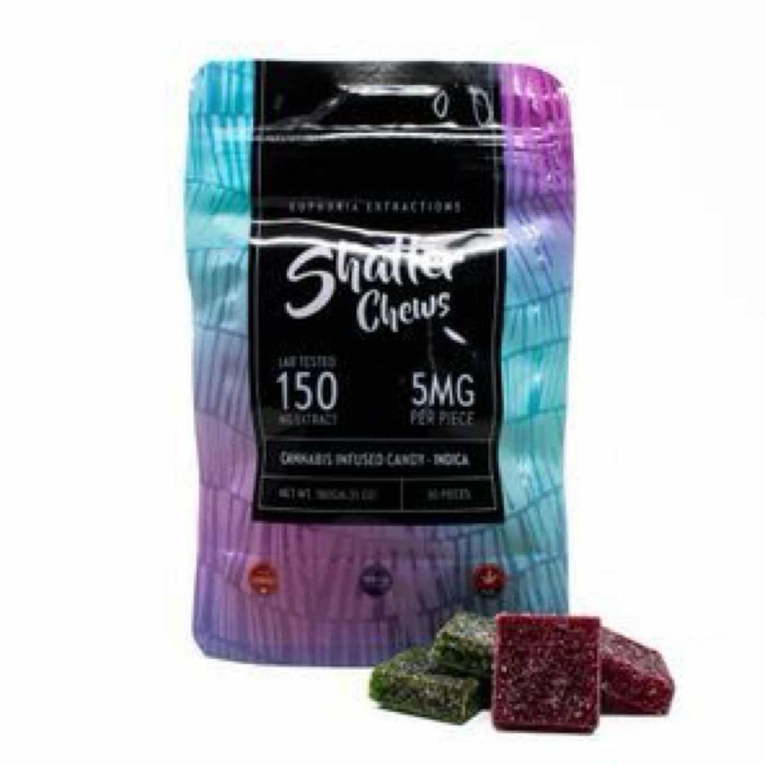 150mg Indica Party Pack Shatter Chews by Euphoria Extractions (5mgx30)