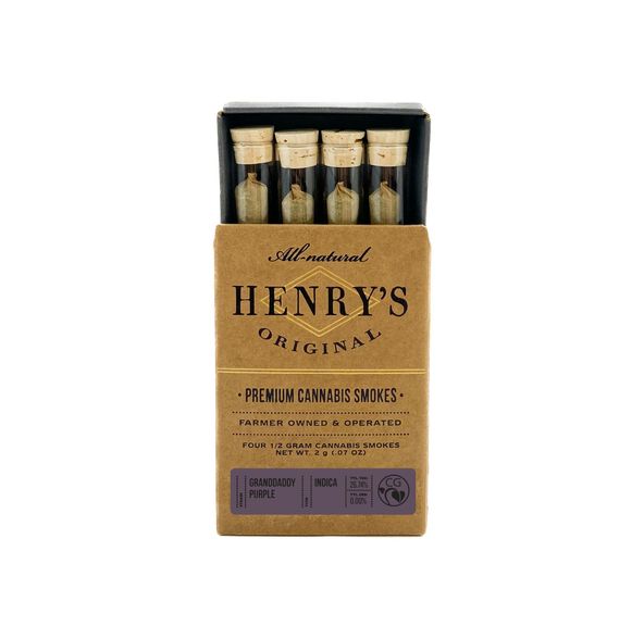 Henrys Originals- GrandDaddy Purple Prerolls 4pk 2g (I)