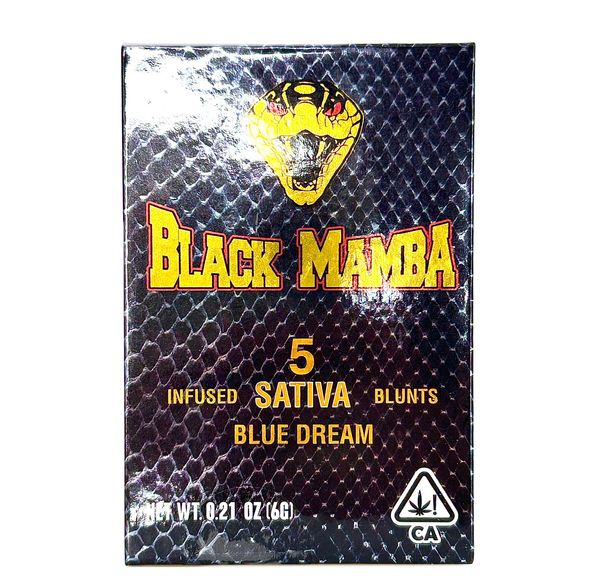 BLACK MAMBA - Blue Dream - 5pk x 1.2g = 6g, INFUSED BLUNTS!