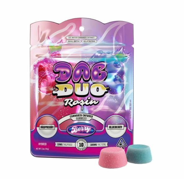 Absolute Xtracts Dab Duo Gummies Berry 100mg