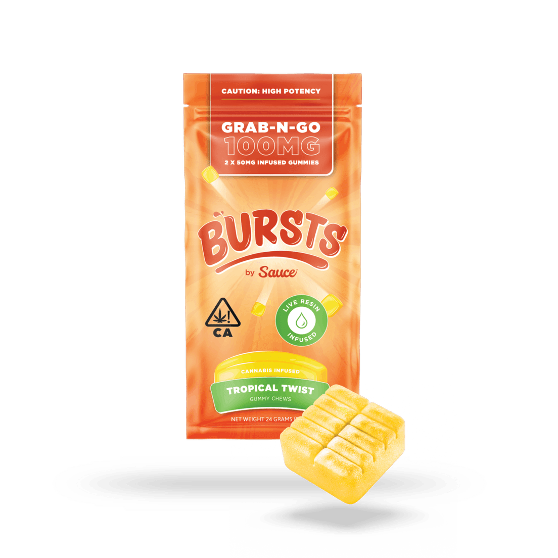Bursts - THC Gummies (Tropical Twist)