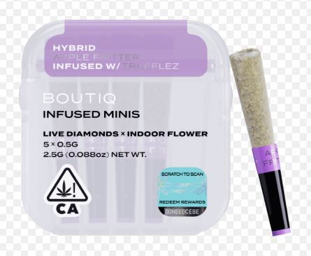 Boutiq Infused Mini Pre-Roll 5pk Apple Fritter x Trufflez 2.5g