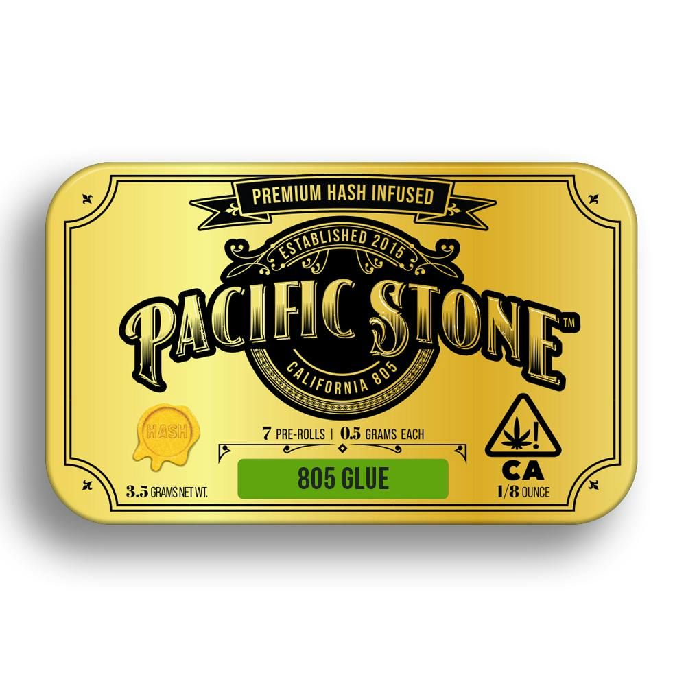 Pacific Stone Hash Infused Pre-roll 7pk 805 Glue 3.5g