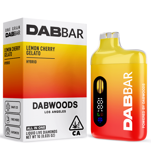 Dabwoods | AIO Vape | 1g | Diamond Dab Bar | Lemon Cherry Gelato