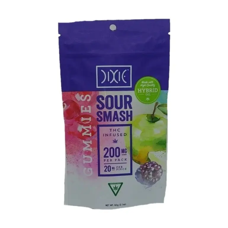 Dixie - Edible - THC Gummies - Sour Smash (Hybrid) - 200mg