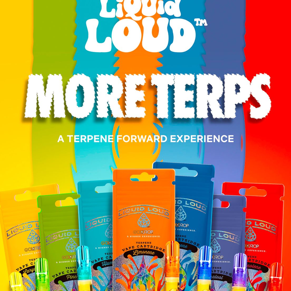 E. Gold Drop 1g THC Liquid Loud Terpene Vape Cartridge - Grape Gasoline (Linalool)