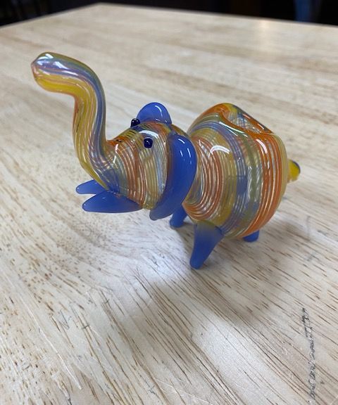 4" Assorted Colors Elephant Pipe