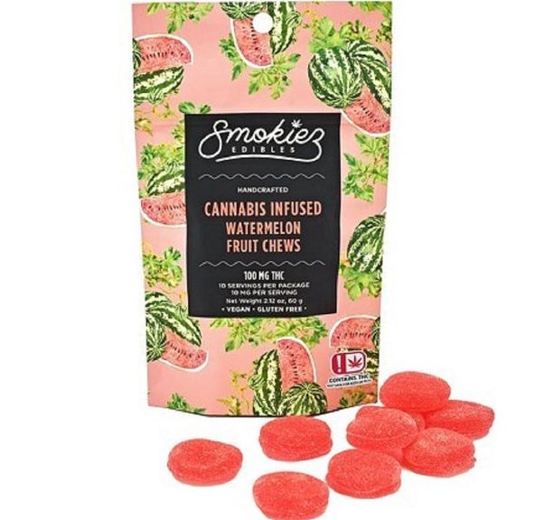 Watermelon Fruit Chews - 100 mg THC - OK