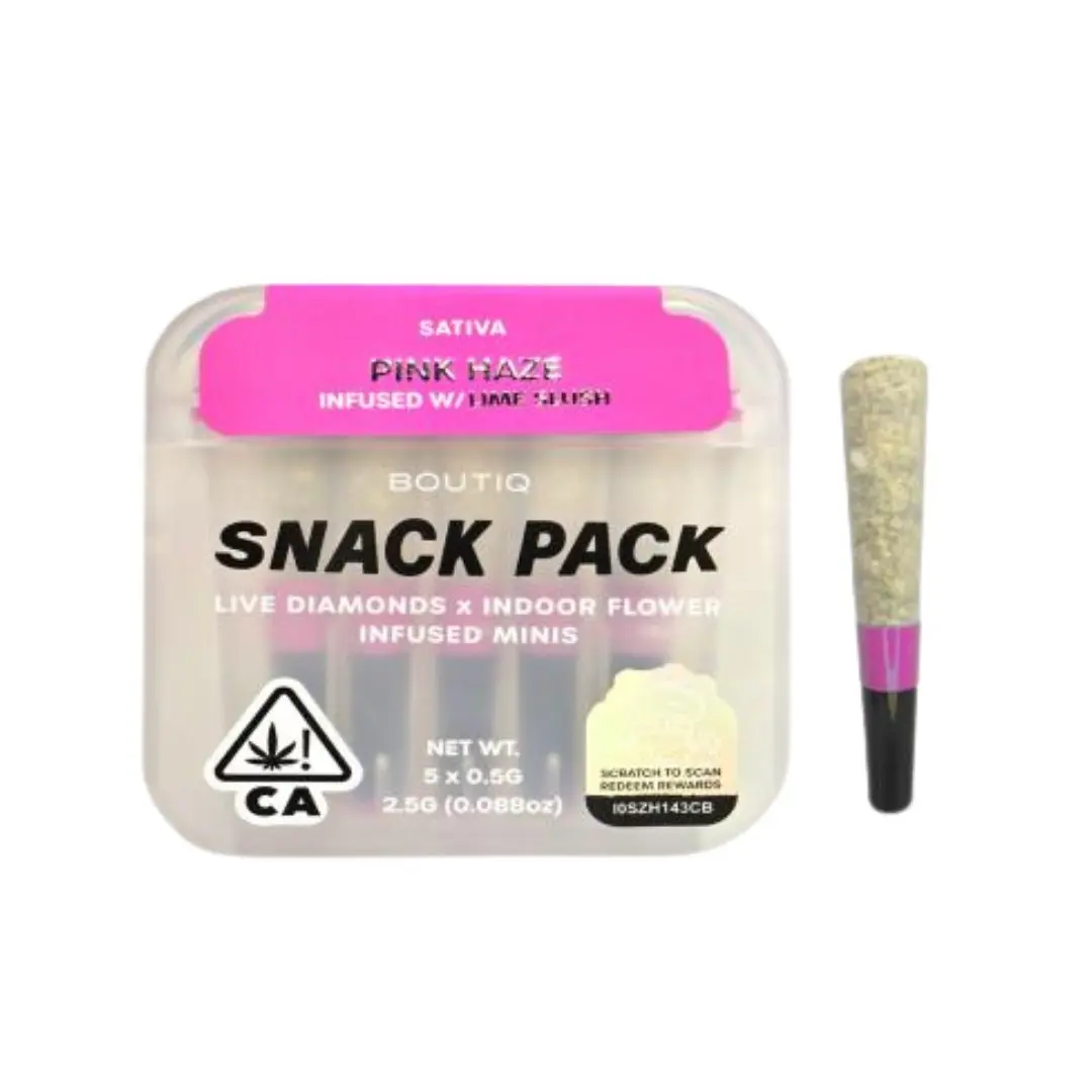 Boutiq Infused Mini Pre-roll 5pk Pink Haze x Lime Slush 2.5g