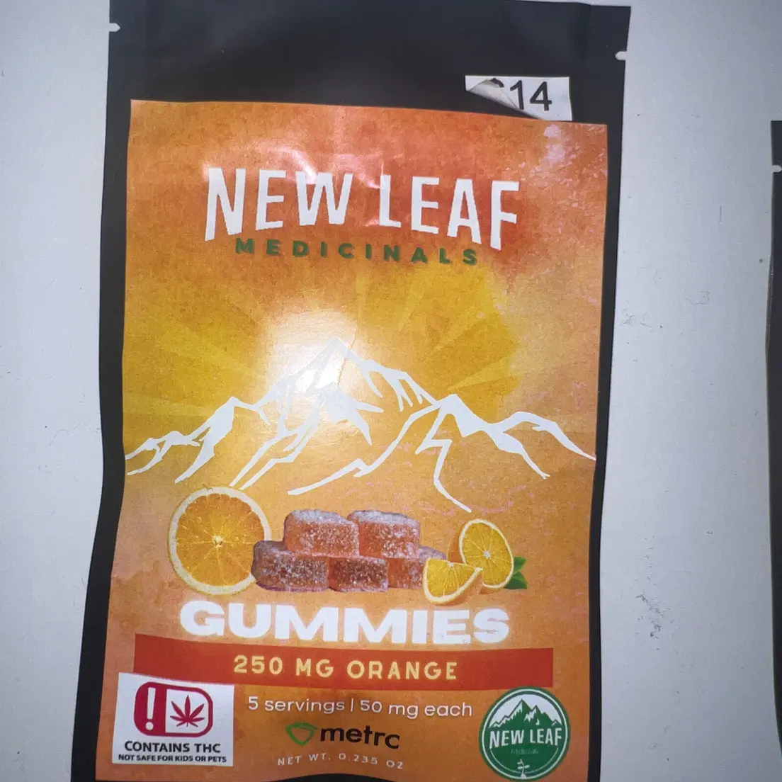 250mg Orange Gummies