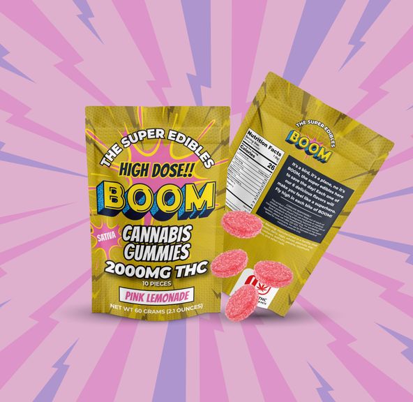 BOOM PINK LEMONADE GUMMIES 2000MG