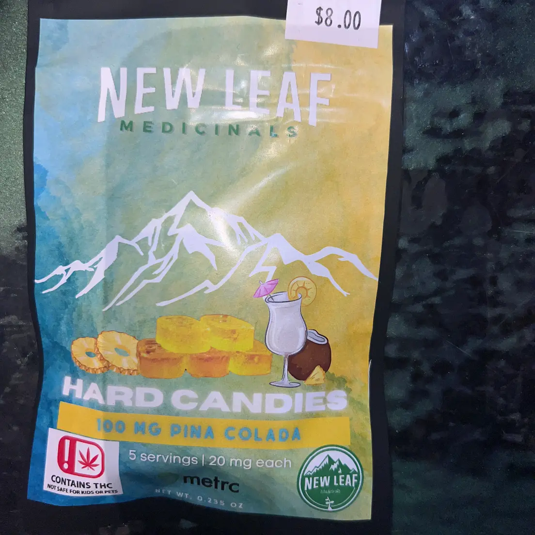 100mg Pina Colada Hard Candy