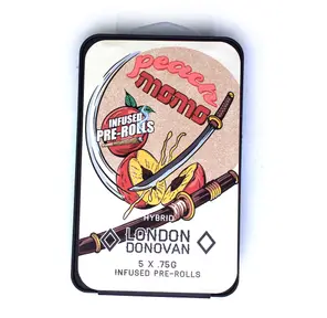 Pre Rolls | Infused | London Donovan | 5 Pack | 0.75G x 5 | Peach Momo | Hybrid | $25.00