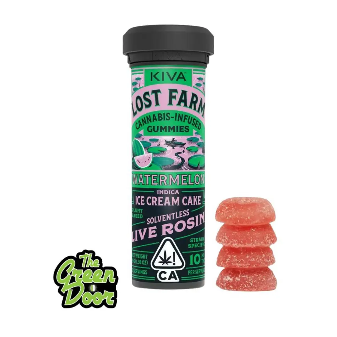 KIVA LOST FARM - Watermelon Ice Cream - Live Rosin Gummies - 100mg**