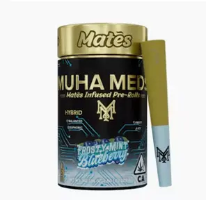 3g Frosty Mint Blueberry (Hybrid) Infused Preroll 5pk Mates - Muha Meds