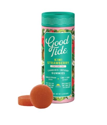 Good Tide - Kiwi Strawberry 1:1:1 THC/CBD/CBG Rosin Gummies 10pk 100mg
