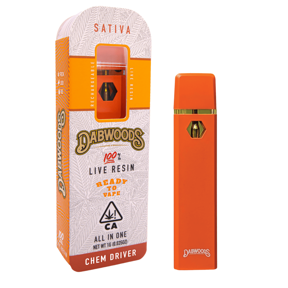 Dabwoods | AIO Vape | 1g | Live Resin | Chem Driver