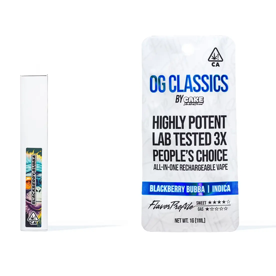 Cake AIO Vape OG Classics Blackberry Bubba 1g