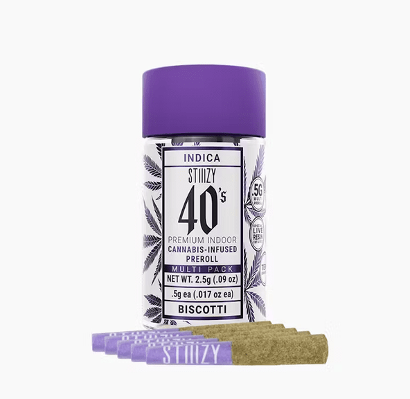 Stiiizy 40's Infused Pre-roll Pack Biscotti 2.5g