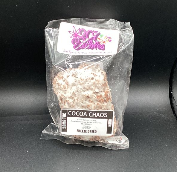 207 Edibles- Cocoa- Freeze Dried- Nano THC- Cereal Treat- 50mg
