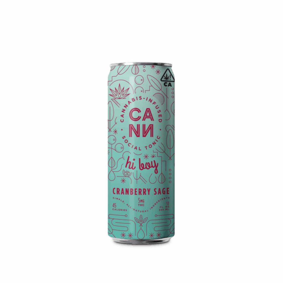 [CANN] THC Drink 4 Pack - 5mg - Cranberry Sage Hi Boy