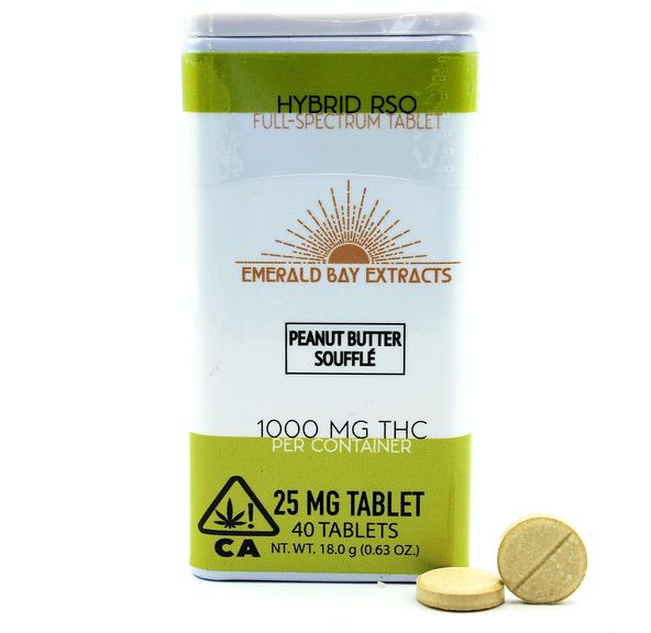 Emerald Bay Extracts 25mg Tablets Hybrid Peanut Butter Soufflé 1000mg Package