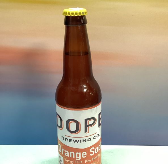 High Rollers- Orange- Dope Brewing- Drinks- Soda- THC- 5mg