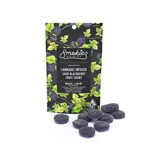 Smokiez Fruit Chews Sour Blackberry 100mg