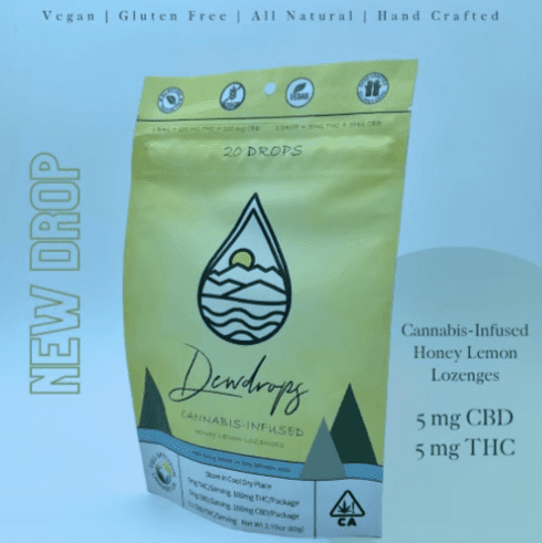Dew Point - Honey Lemon Lozenges 1:1 THC/ CBD 100mg 20ct