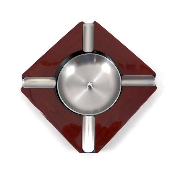 Lacquered Walnut Wood Ashtray
