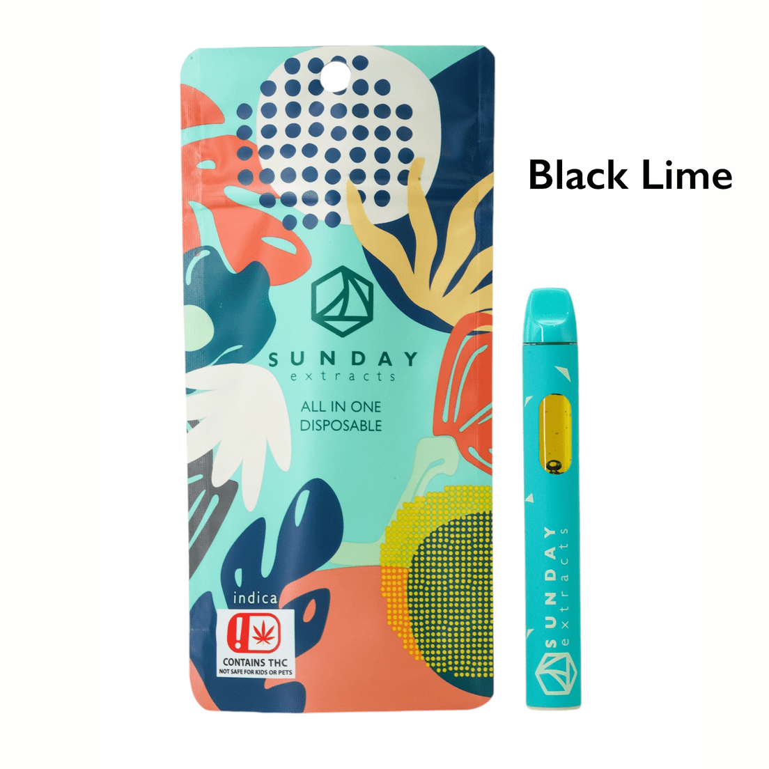 SUNDAY EXTRACTS BLACK LIME DISPOSABLE 2G