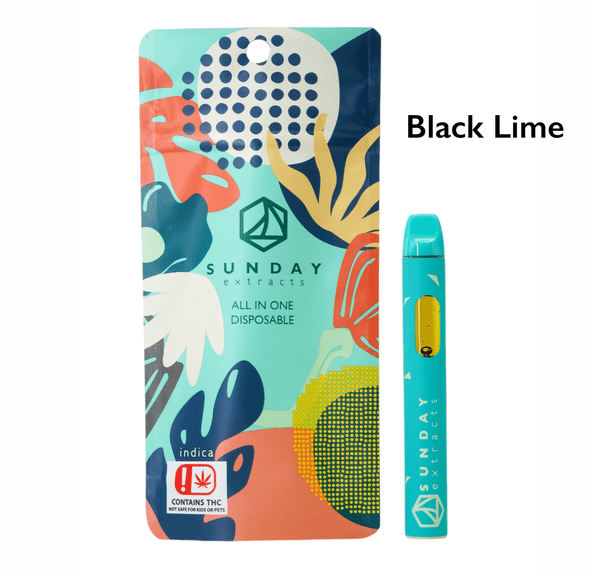 SUNDAY EXTRACTS BLACK LIME DISPOSABLE 2G