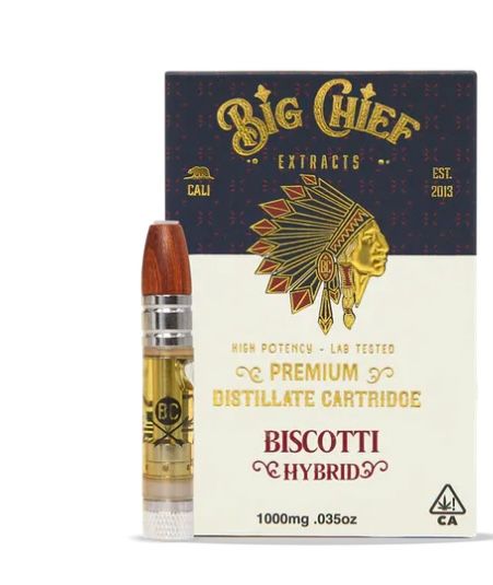 Big Chief THC Cartridge 1G - Biscotti