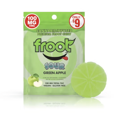 Sour Green Apple Gummy - 100mg Single Cut-to-dose