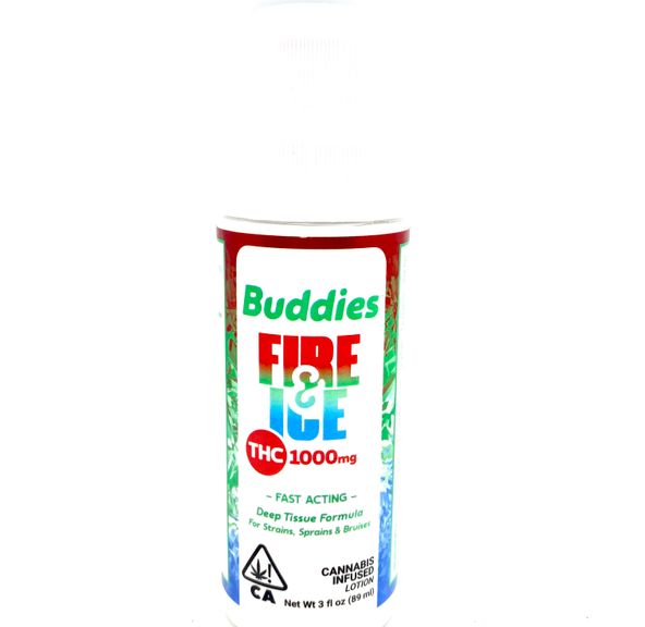 Buddies - Fire & Ice - THC Rich - Roll On - 1000mg! THC - 3oz
