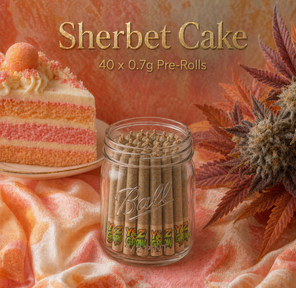 0.7g Pre-Roll: Sherbet Cake (Indica) 40 Pack JAR