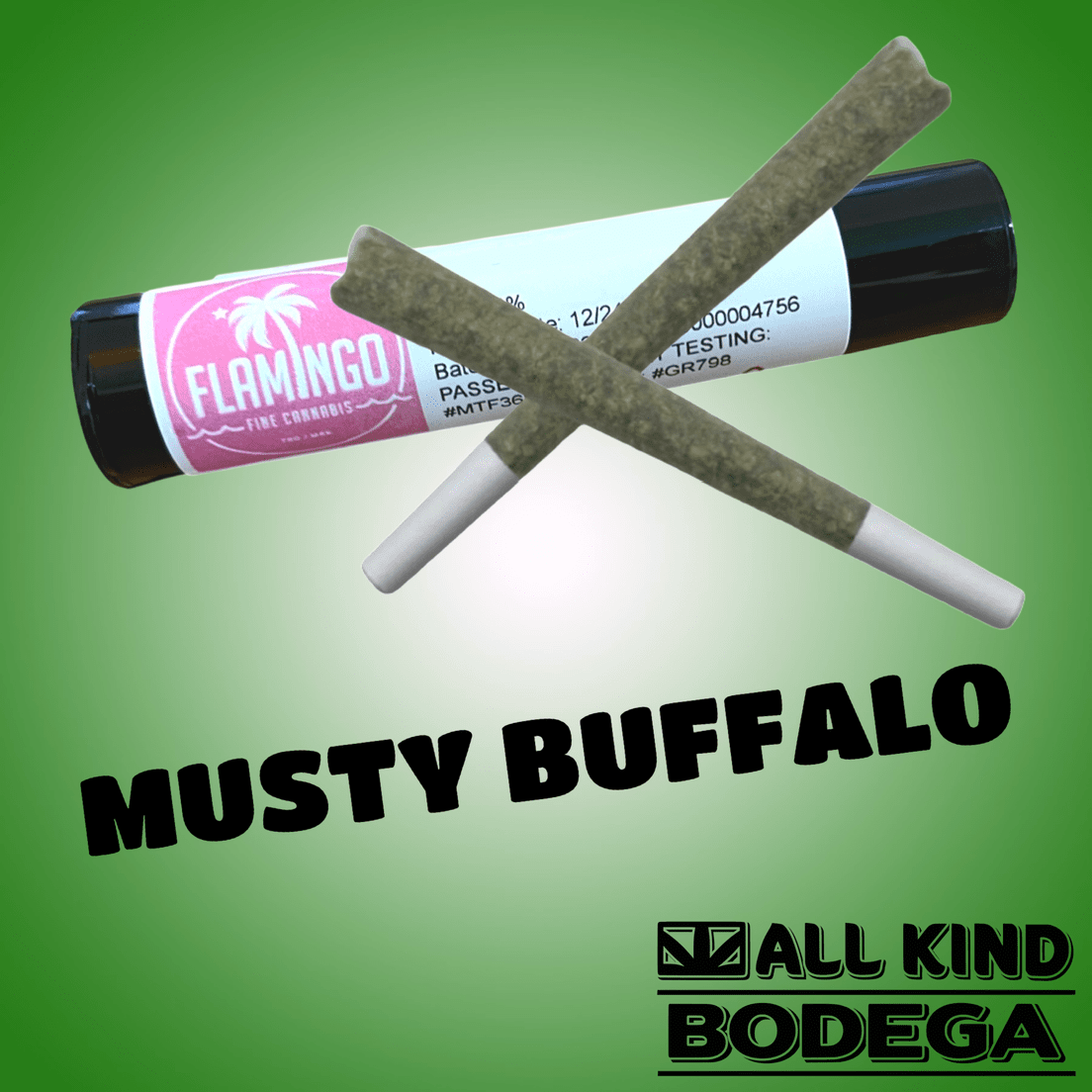 Musty Buffalo .5g Preroll 2 Pack (total weight 1g) (@flamingomaine)